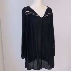 Black Boho beach coverup